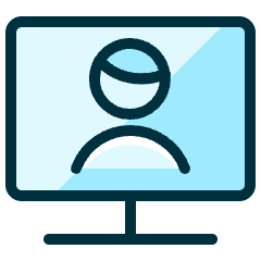 Single Man Monitor Icon from Ultimate Duotone Set