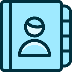 Single Man Phone Book Icon from Ultimate Duotone Set