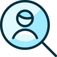 Single Man Search Icon from Ultimate Duotone Set