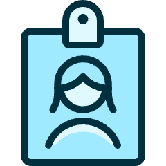 Single Woman Id Card Icon from Ultimate Duotone Set