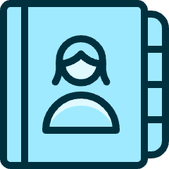 Single Woman Phone Book Icon from Ultimate Duotone Set