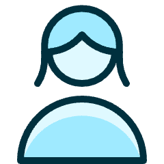 Single Woman Half Icon from Ultimate Duotone Set