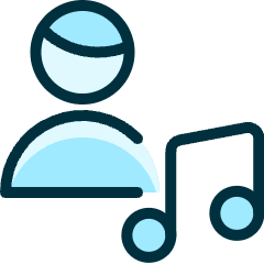 Single Man Actions Music_1 Icon from Ultimate Duotone Set