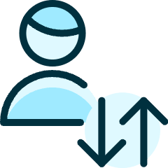 Single Man Actions Up Down_1 Icon from Ultimate Duotone Set