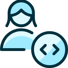 Single Woman Actions Coding_1 Icon from Ultimate Duotone Set