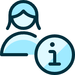 Single Woman Actions Information_1 Icon from Ultimate Duotone Set