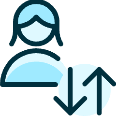 Single Woman Actions Up Down_1 Icon from Ultimate Duotone Set