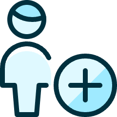 Single Man Actions Add Icon from Ultimate Duotone Set