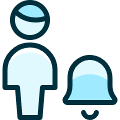 Single Man Actions Alarm Icon from Ultimate Duotone Set