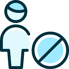 Single Man Actions Block Icon from Ultimate Duotone Set