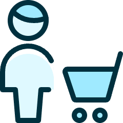 Single Man Actions Cart Icon from Ultimate Duotone Set