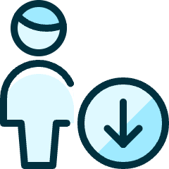 Single Man Actions Download Icon from Ultimate Duotone Set