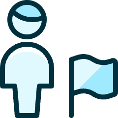 Single Man Actions Flag Icon from Ultimate Duotone Set