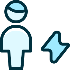 Single Man Actions Flash Icon from Ultimate Duotone Set