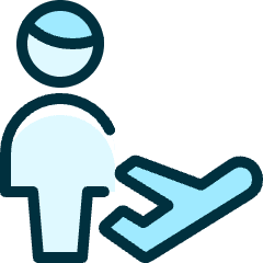 Single Man Actions Flight Icon from Ultimate Duotone Set