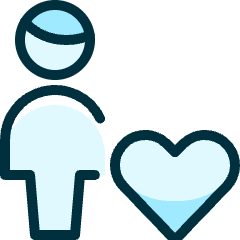 Single Man Actions Heart Icon from Ultimate Duotone Set