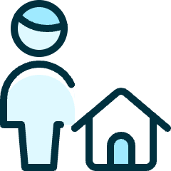 Single Man Actions Home Icon from Ultimate Duotone Set