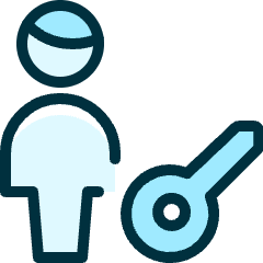 Single Man Actions Key Icon from Ultimate Duotone Set