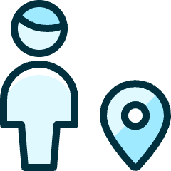 Single Man Actions Location Icon from Ultimate Duotone Set