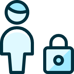 Single Man Actions Lock Icon from Ultimate Duotone Set