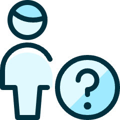 Single Man Actions Question Icon from Ultimate Duotone Set