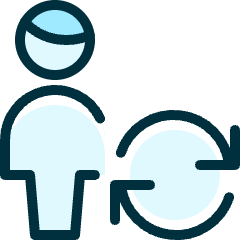 Single Man Actions Refresh Icon from Ultimate Duotone Set