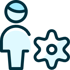 Single Man Actions Setting Icon from Ultimate Duotone Set