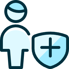 Single Man Actions Shield Icon from Ultimate Duotone Set