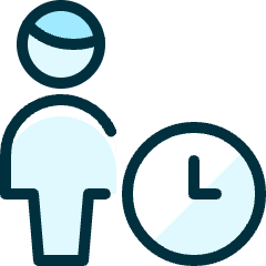 Single Man Actions Time Icon from Ultimate Duotone Set