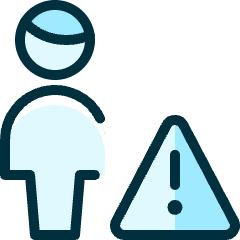 Single Man Actions Warning Icon from Ultimate Duotone Set