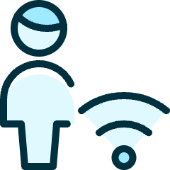 Single Man Actions Wifi Icon from Ultimate Duotone Set