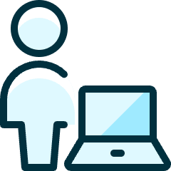 Single Neutral Actions Laptop Icon from Ultimate Duotone Set