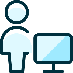 Single Neutral Actions Monitor Icon from Ultimate Duotone Set