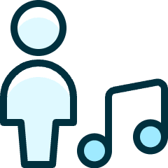 Single Neutral Actions Music Icon from Ultimate Duotone Set