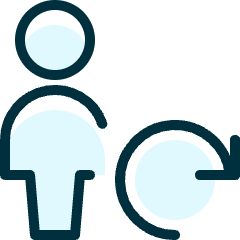 Single Neutral Actions Sync Icon from Ultimate Duotone Set