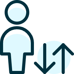 Single Neutral Actions Up Down Icon from Ultimate Duotone Set