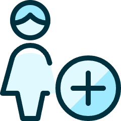 Single Woman Actions Add Icon from Ultimate Duotone Set