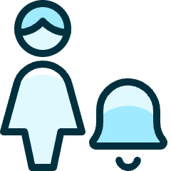 Single Woman Actions Alarm Icon from Ultimate Duotone Set