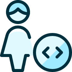 Single Woman Actions Coding Icon from Ultimate Duotone Set