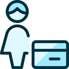 Single Woman Actions Credit Card Icon from Ultimate Duotone Set