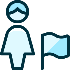 Single Woman Actions Flag Icon from Ultimate Duotone Set