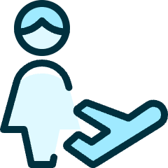 Single Woman Actions Flight Icon from Ultimate Duotone Set