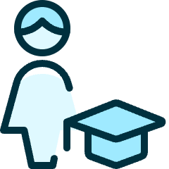 Single Woman Actions Graduate Icon from Ultimate Duotone Set