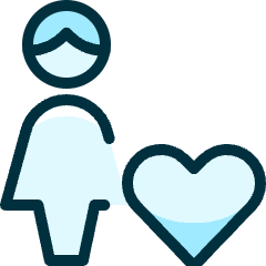 Single Woman Actions Heart Icon from Ultimate Duotone Set