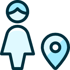 Single Woman Actions Location Icon from Ultimate Duotone Set