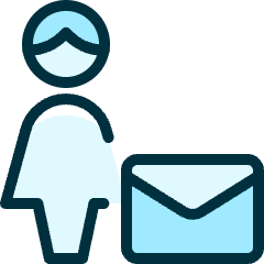 Single Woman Actions Mail Icon from Ultimate Duotone Set