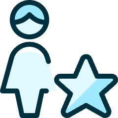 Single Woman Actions Star Icon from Ultimate Duotone Set