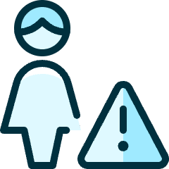 Single Woman Actions Warning Icon from Ultimate Duotone Set