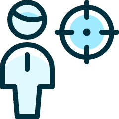 Single Man Aim Icon from Ultimate Duotone Set