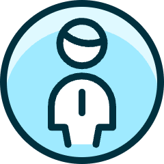 Single Man Circle Icon from Ultimate Duotone Set